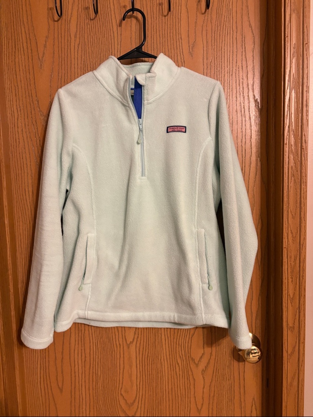 Vineyard Vines Light Mint Quarter-Zip Fleece Pullover